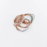 Avary Glass and Metallic Bead Bracelet