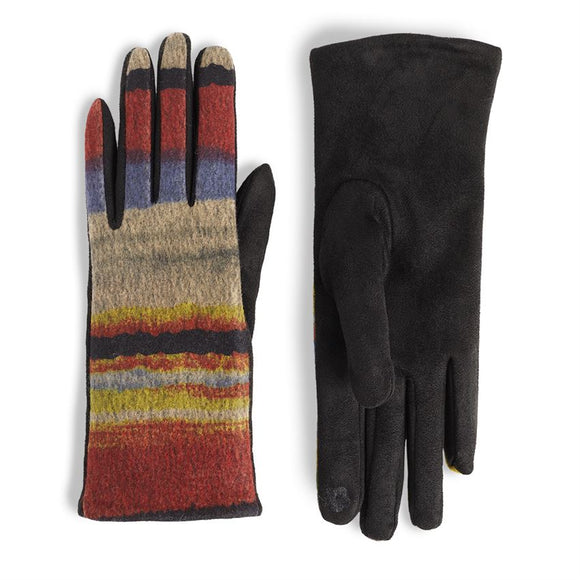 Watercolor Stripe Touchscreen Gloves