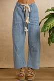 Denim Striped Wide Leg