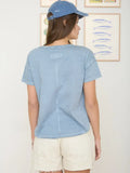 Exposed Seam Short Sleeve Top