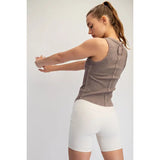 Ribbed Sleeveless Top