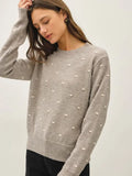 Cozy Dotted Crewneck Sweater