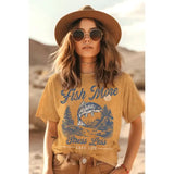 Fish More Stress Less Graphic Tee