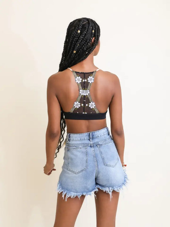 Floral Lattice Bralette