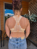 Mock Neck Sleeveless Lace Top