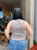 Ribbed Sleeveless Top