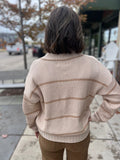 Collared Striped Sweater