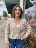 Floral Pattern Button Cardigan