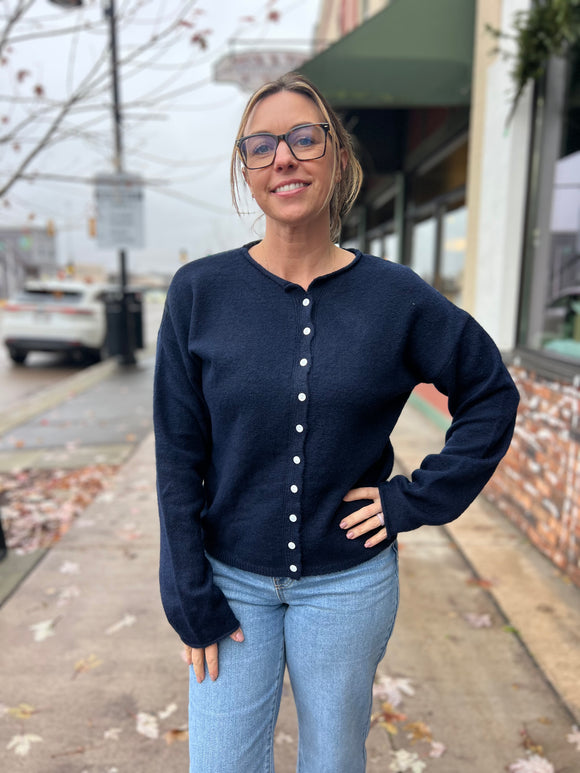 Classic Lightweight Button Cardigan