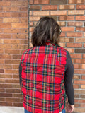 Quilted Christmas Plaid Vest