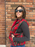 Quilted Christmas Plaid Vest