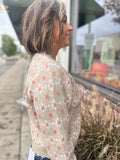 Floral Pattern Button Cardigan