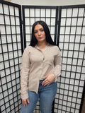 Striped Boxy Button Down Collared Top