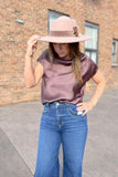 Solid Satin Cowl Top