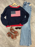 American Flag Knit Sweater