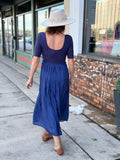 Scoop Neck Pleated Skirt Ballet Dress