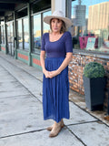 Scoop Neck Pleated Skirt Ballet Dress