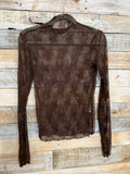 Mock Neck Lace Long Sleeve
