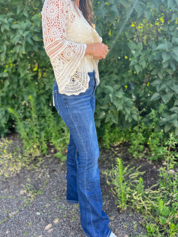 Vervet Mid Rise Super Flare Jeans