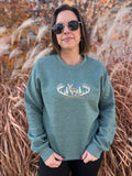 Deer Wilderness Embroidered Crewneck