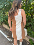 Stripe Sleeveless Linen Mini Dress