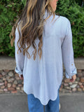 Striped Collared Button Down With Pockets