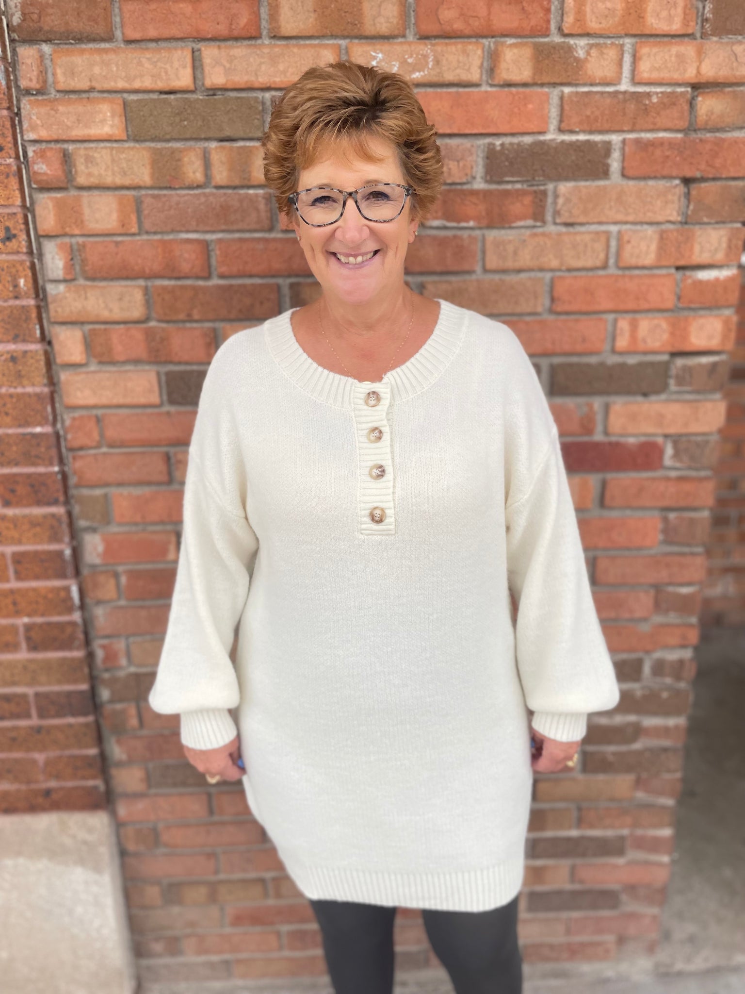 Half Button Long Sleeve Mini Sweater Dress Two Sisters Boutique Half Button Long Sleeve Mini Sweater Dress Two Sisters Boutique