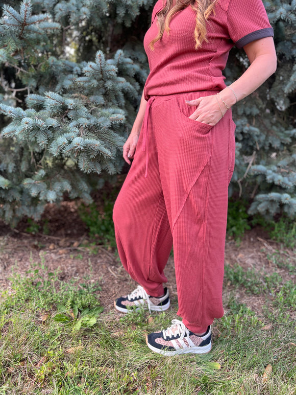 Waffle Cocoon Curve Jogger