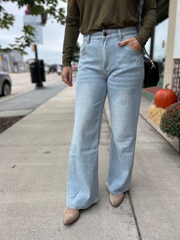 Slouchy Wide Leg Jeans