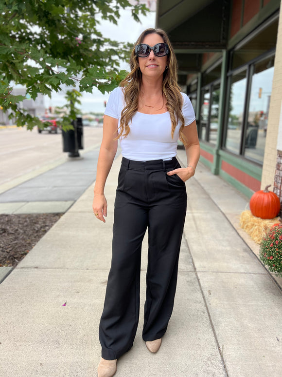 Wide Leg Tailored Pants