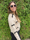 Ribbon Bow Applique Sweater