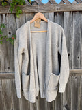 Waffle Open Cardigan Sweater