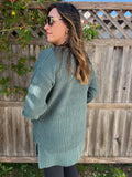 Waffle Open Cardigan Sweater