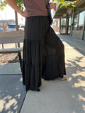 Wide Leg Pants With V Front Yoke