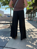 Wide Leg Pants With V Front Yoke