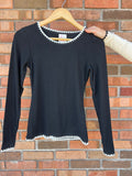 Ribbed Embroidery Stitch Long Sleeve