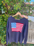 Crew Neck USA Flag Sweater