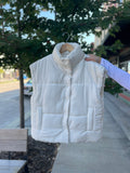 Oversized Snap Button Puffer Vest