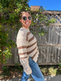 Striped Cable Knit Sweater