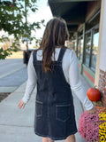 Denim Overall Mini Dress
