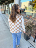 Checkered Sherpa Vest