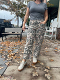 Camo Wide Leg Utility Jeans