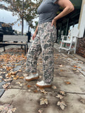 Camo Wide Leg Utility Jeans