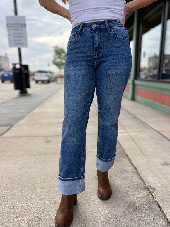 Vervet (Lovervet) High Rise Cuffed Ankle Straight