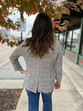 Knit Blazer With Sleeve Shirring