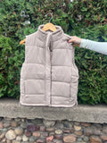 Suede Like Puffer Vest