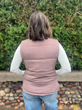 Suede Like Puffer Vest