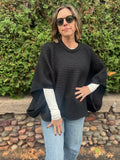 Crewneck Poncho Sweater