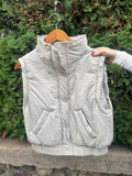 Cropped Mock Neck Puffer Vest