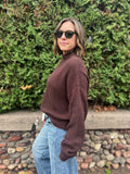 Ribbed Mock Neck Sweater
